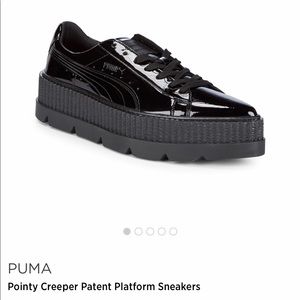 Puma Pointy Creeper Patent Platform Sneakers